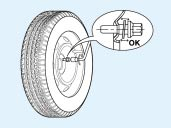 Montaż koła zapasowego Jeżeli Wasz pojazd wyposażony jest w stalowe koło zapasowe, w trakcie jego montażu normalne jest, podcas dokręcania rub, iż podkładki nie stykają się z felgą stalową.