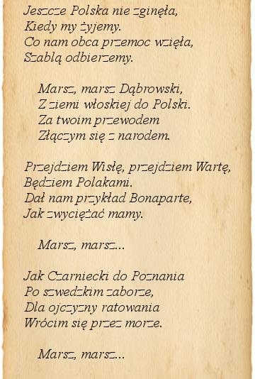 Autorem testu "Mazurka Dąbrowskiego" jest Józef Wybicki, urodzony w Będominie na