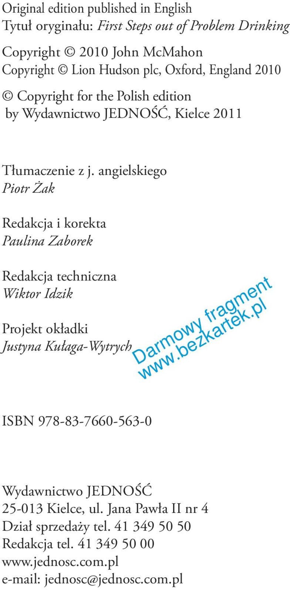 angielskiego Piotr Żak Redakcja i korekta Paulina Zaborek Redakcja techniczna Wiktor Idzik Projekt okładki Justyna Kułaga-Wytrych ISBN